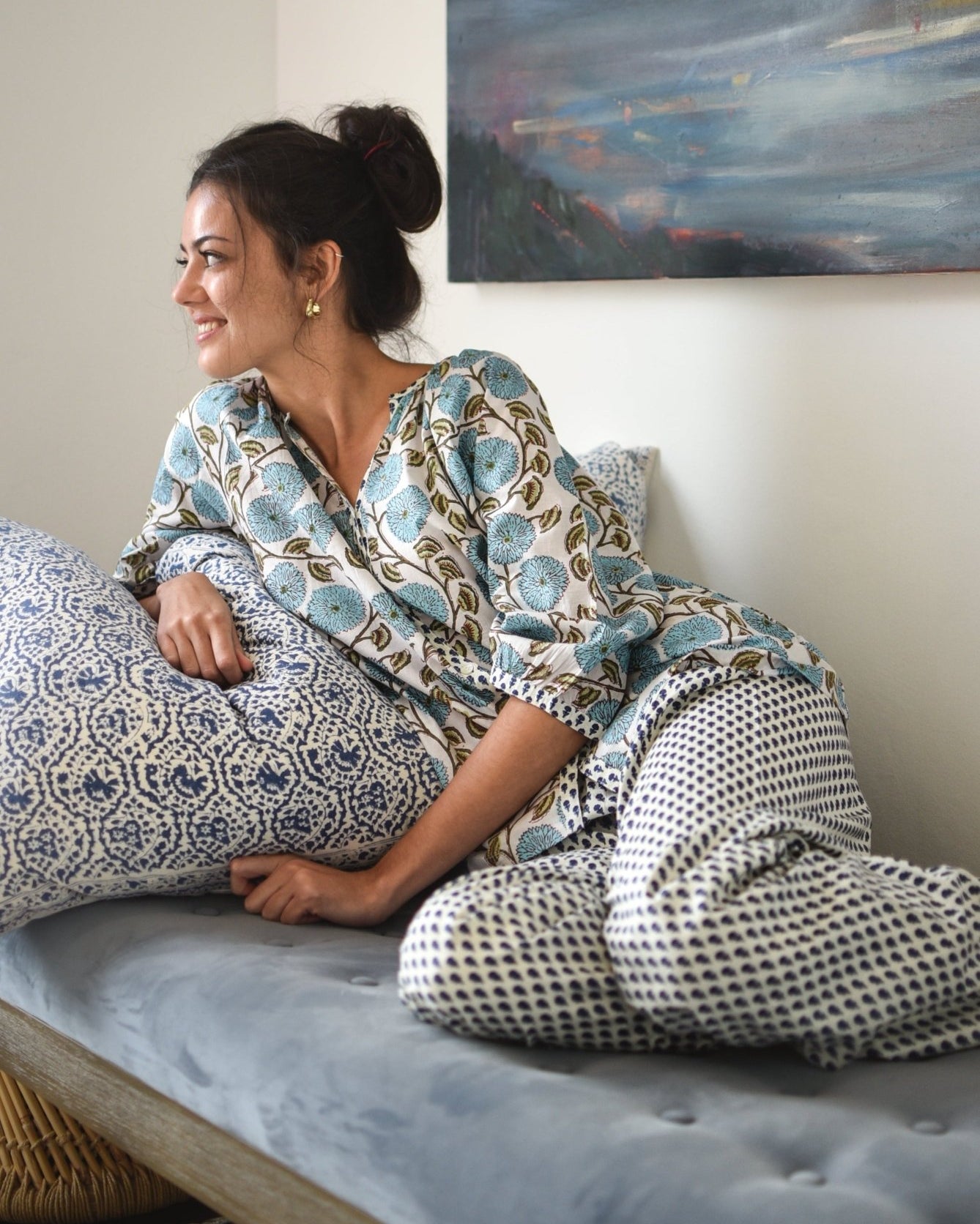 French Pyjamas - Blue Rose - Gawjus New Zealand