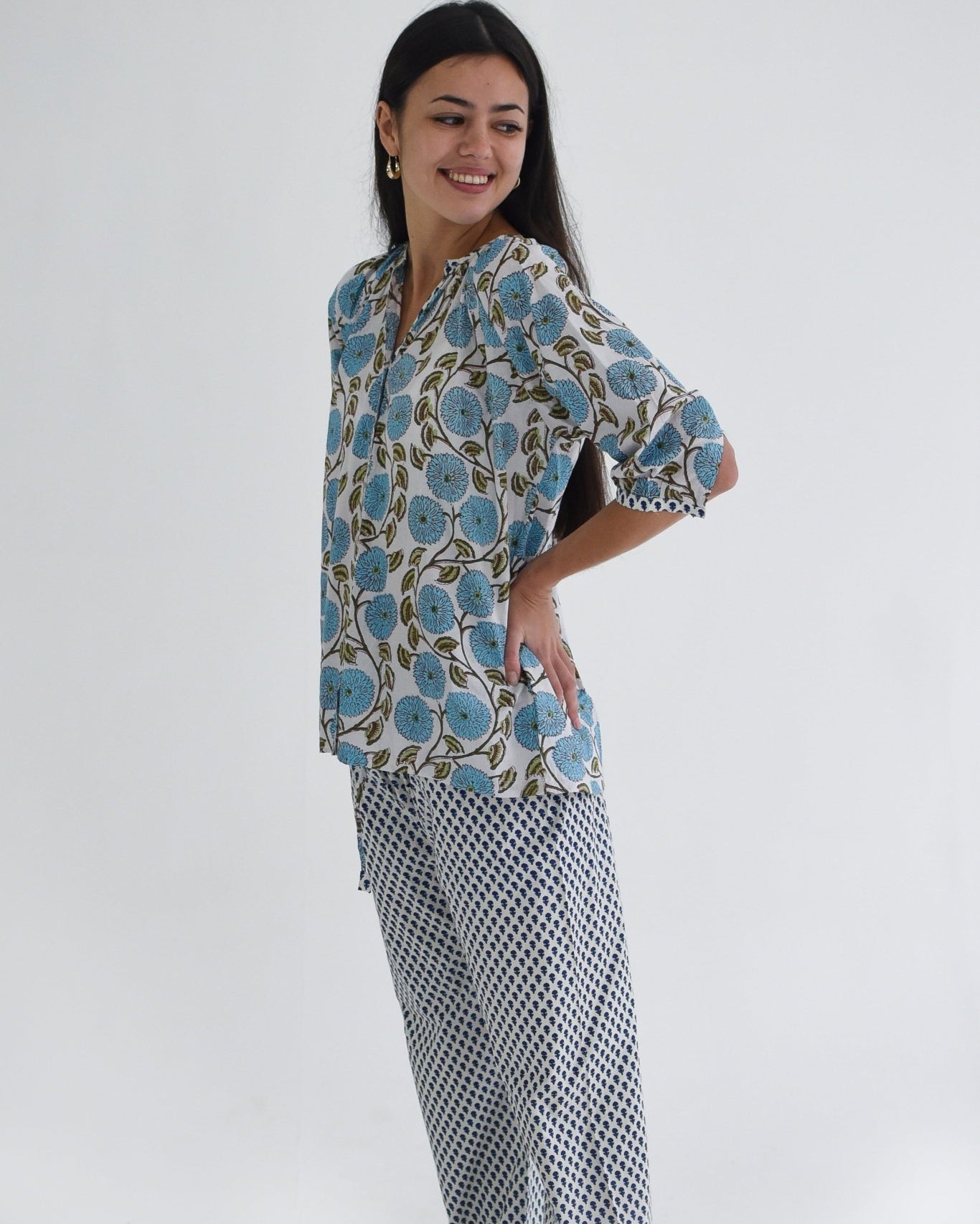 French Pyjamas - Blue Rose - Gawjus New Zealand