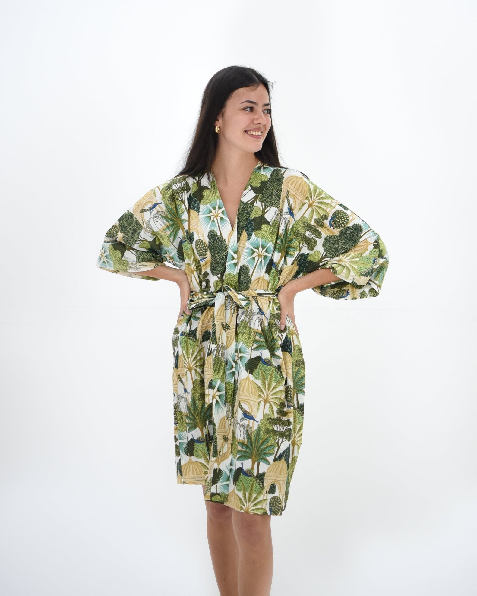 Green Raj Robe - Gawjus New Zealand