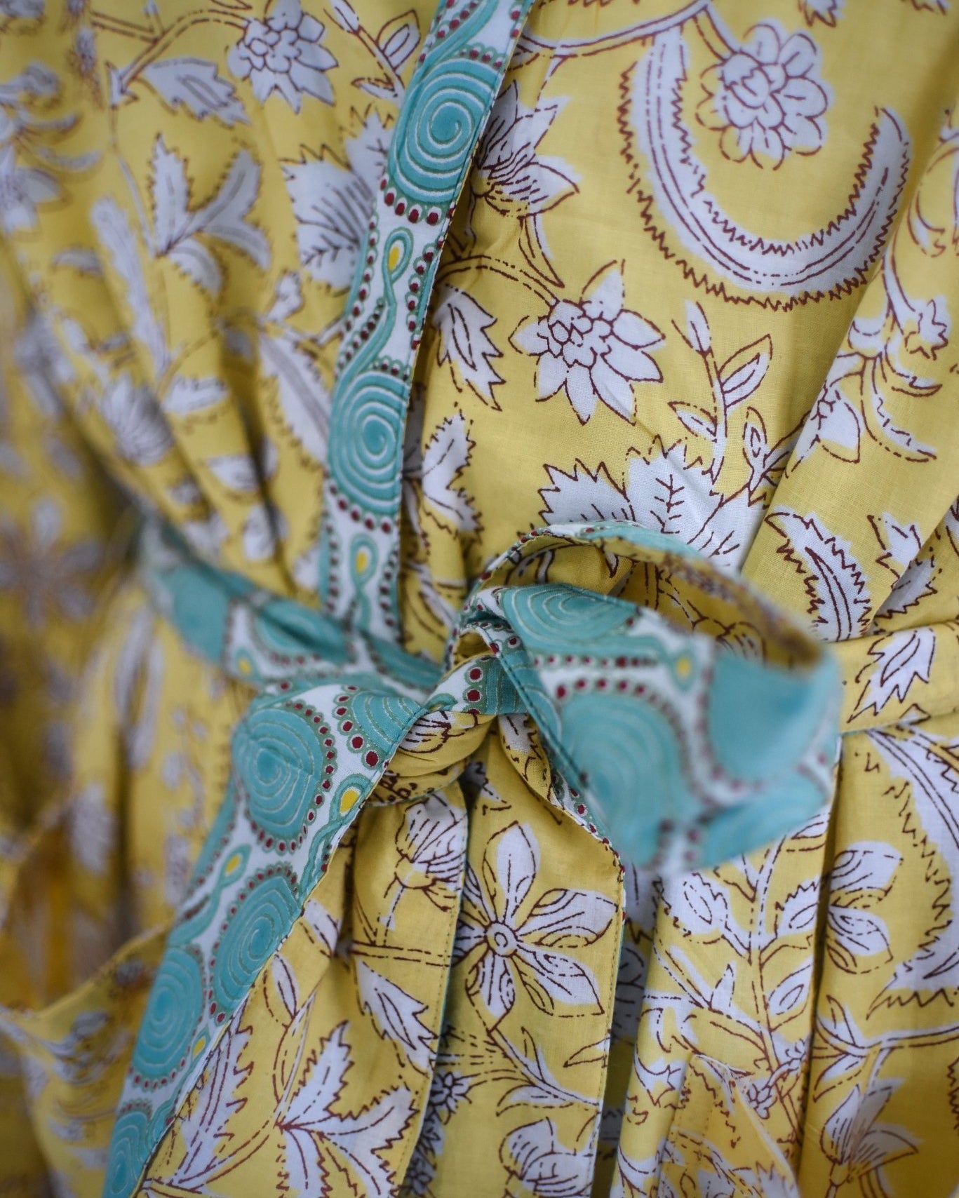 Happy Yellow Winter Robe - Gawjus New Zealand