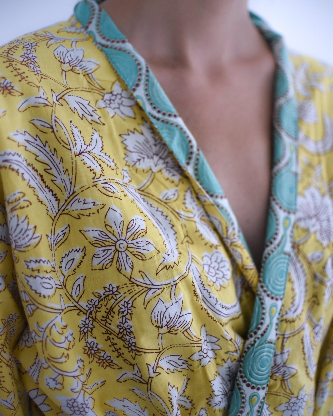 Happy Yellow Winter Robe - Gawjus New Zealand