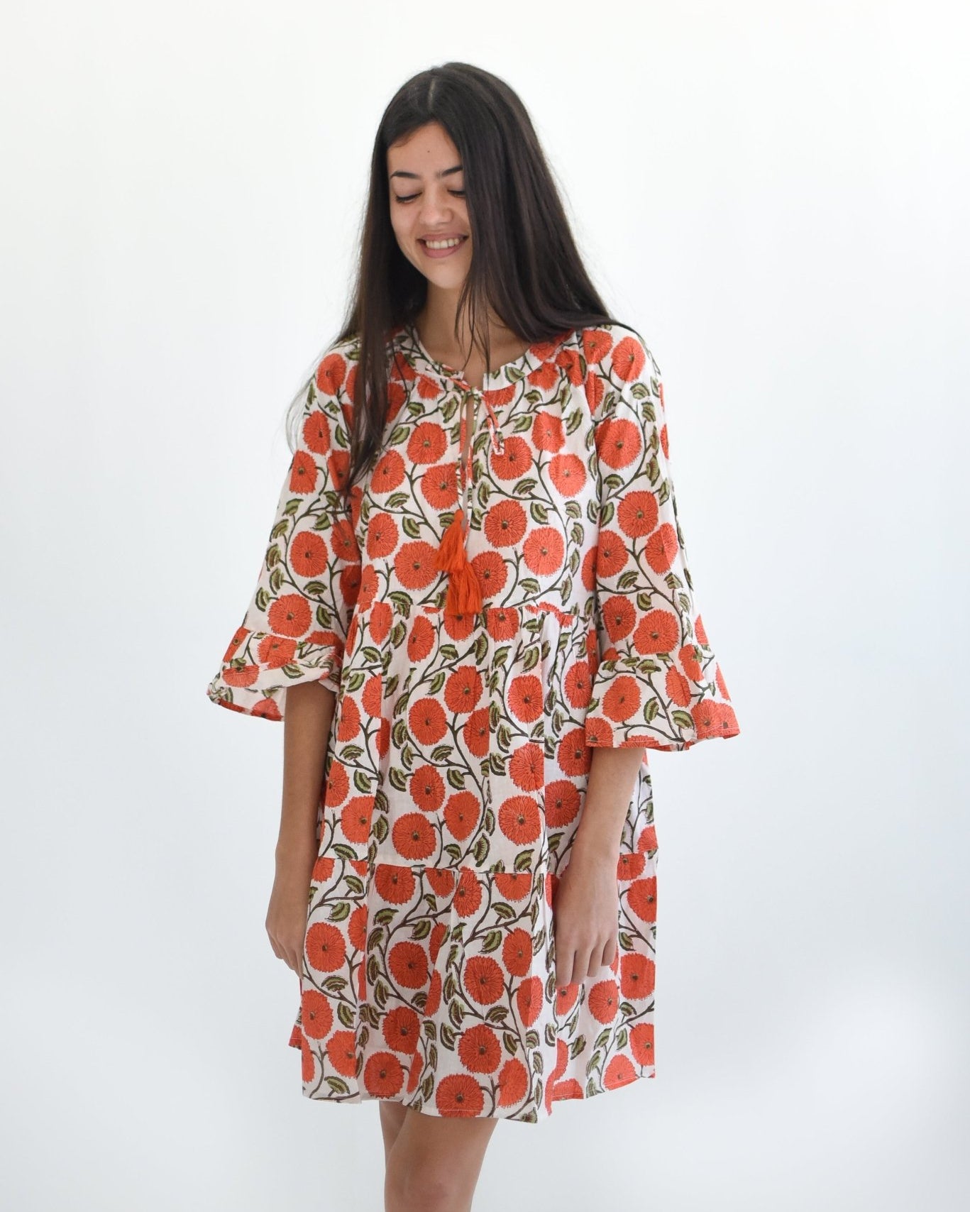 Karen Dress - Orange Fun - Gawjus New Zealand