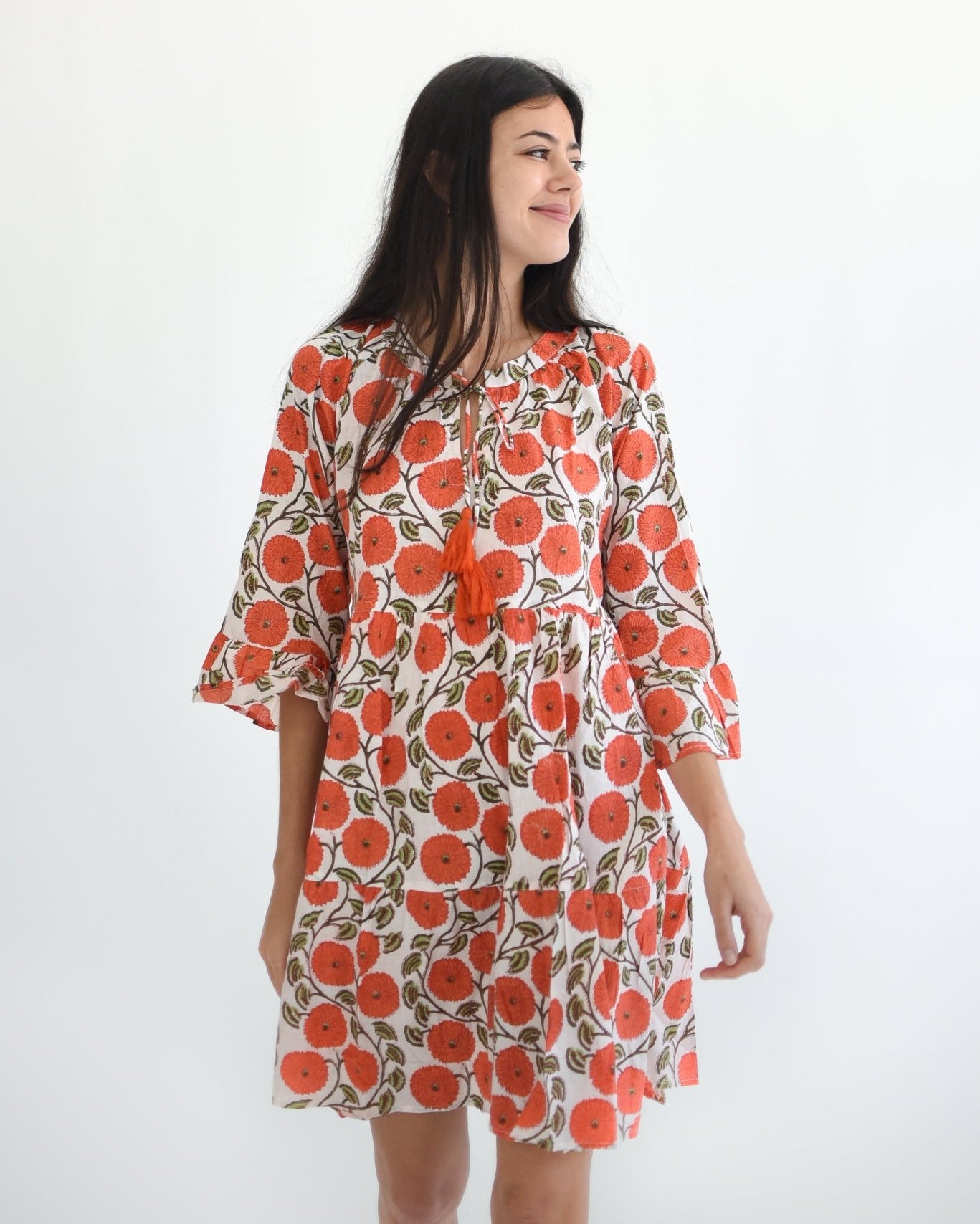 Karen Dress - Orange Fun - Gawjus New Zealand