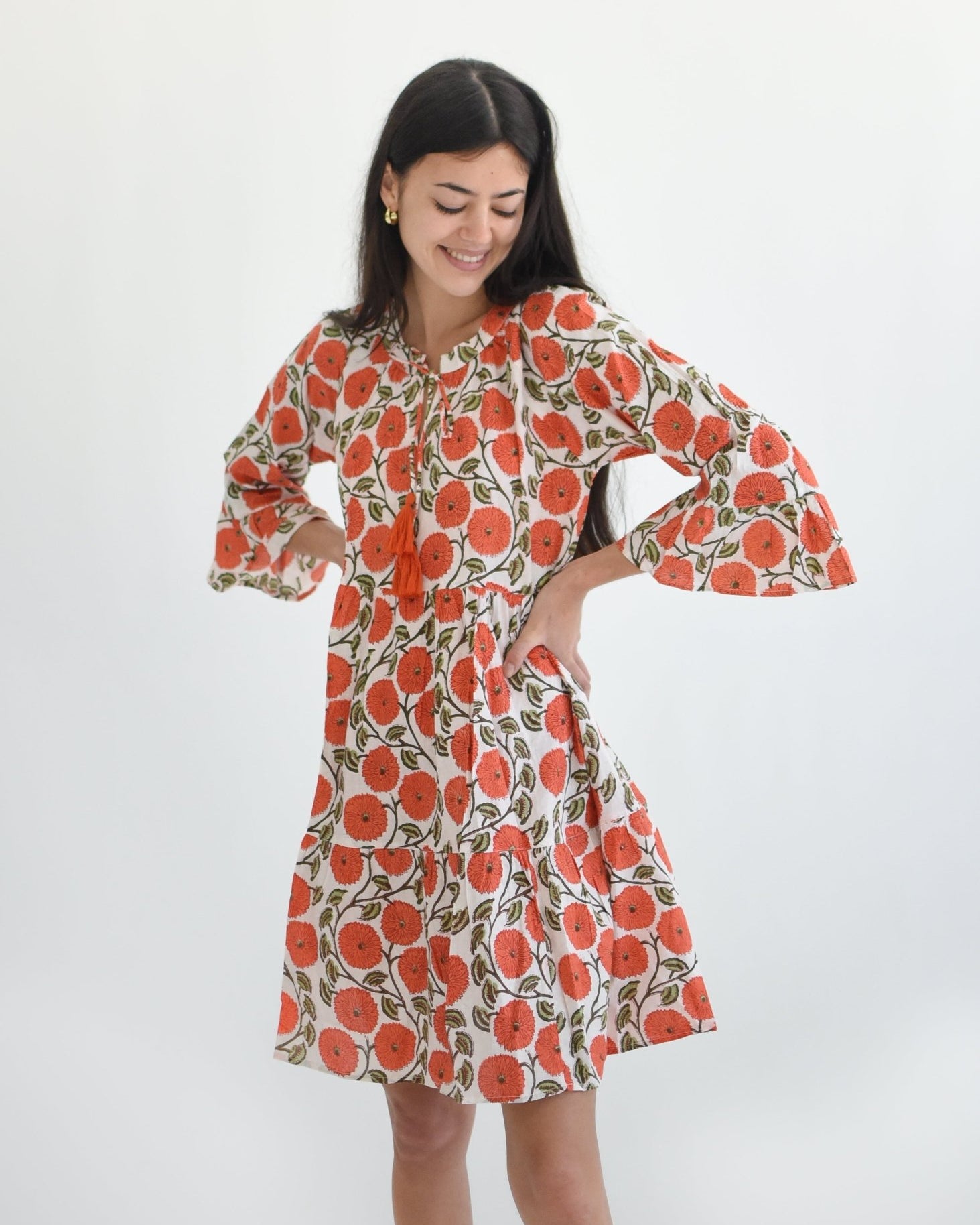 Karen Dress - Orange Fun - Gawjus New Zealand