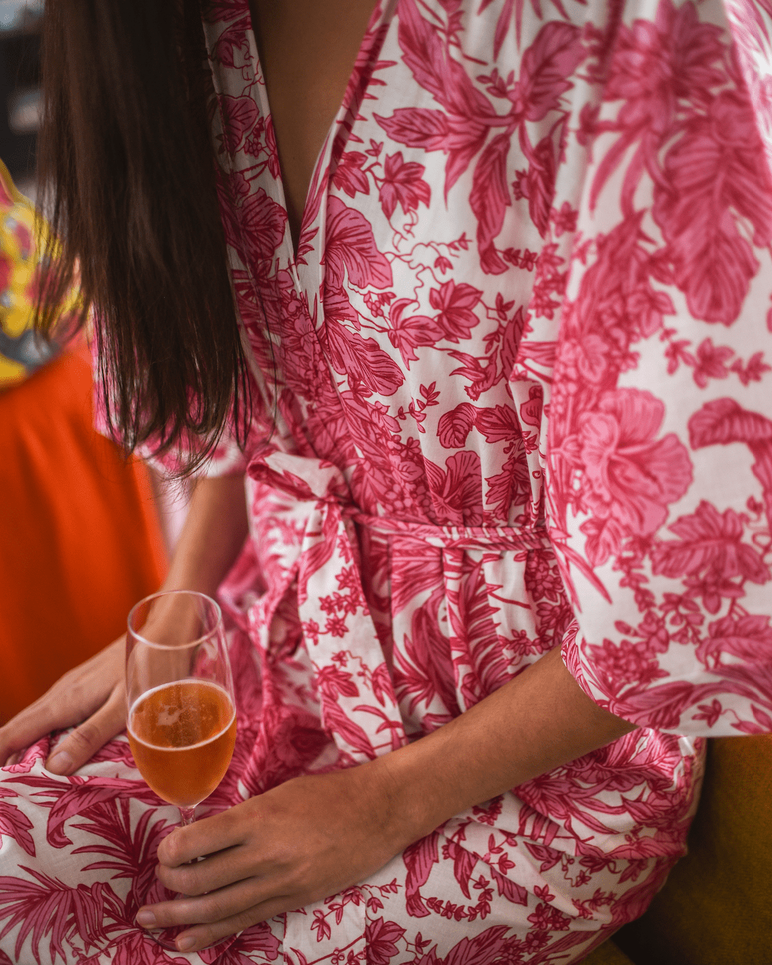 Pink Palm Robe - Gawjus New Zealand