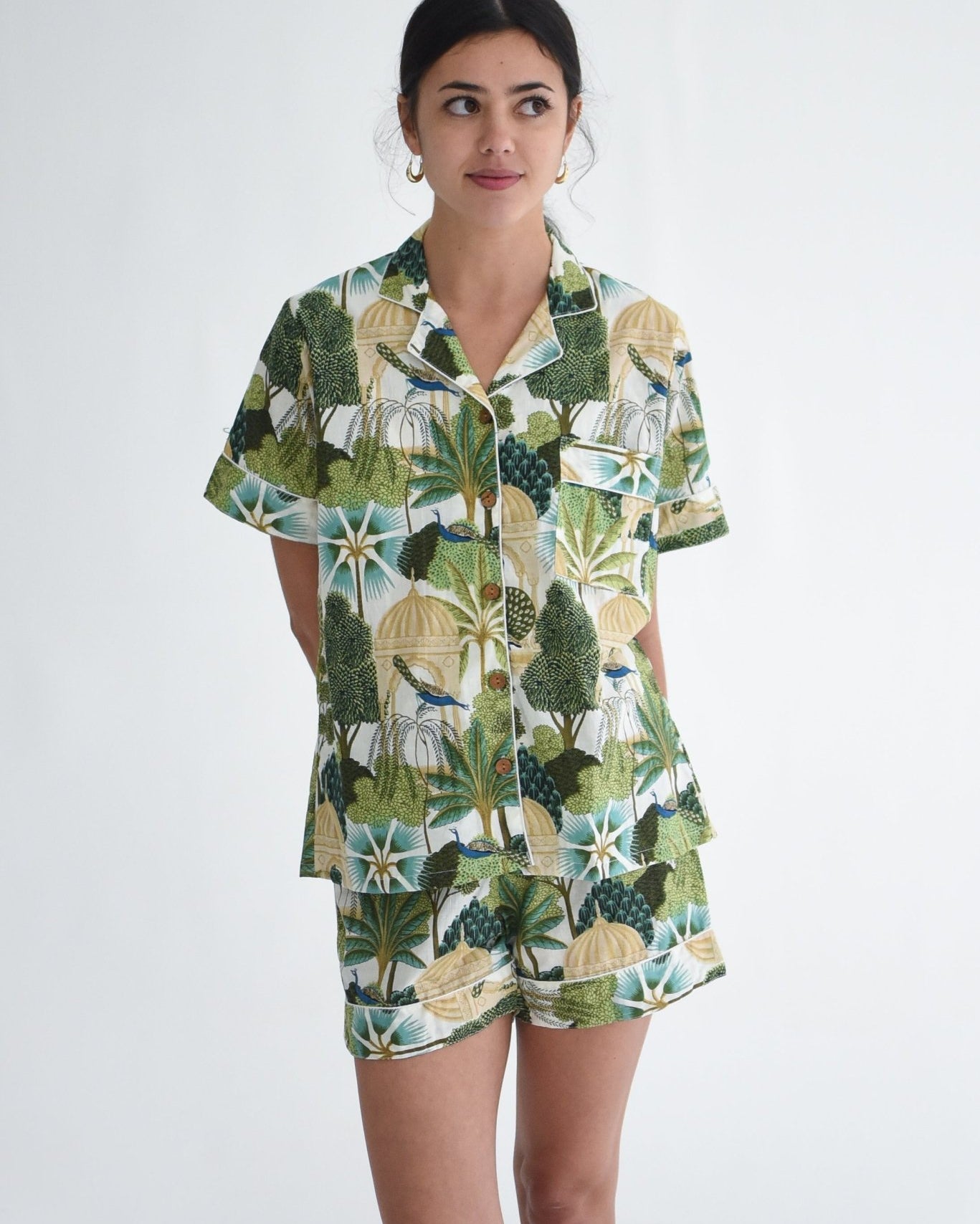 Shorty Pajamas - Green Raj - Gawjus New Zealand