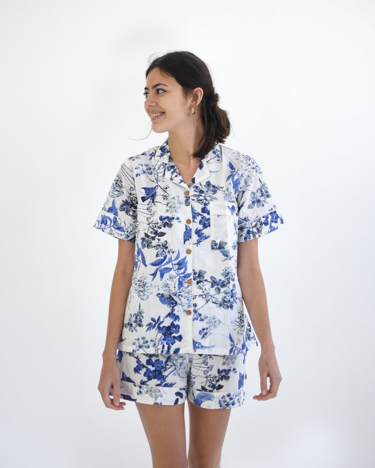 Shorty Pyjamas - Blue Bird - Gawjus New Zealand