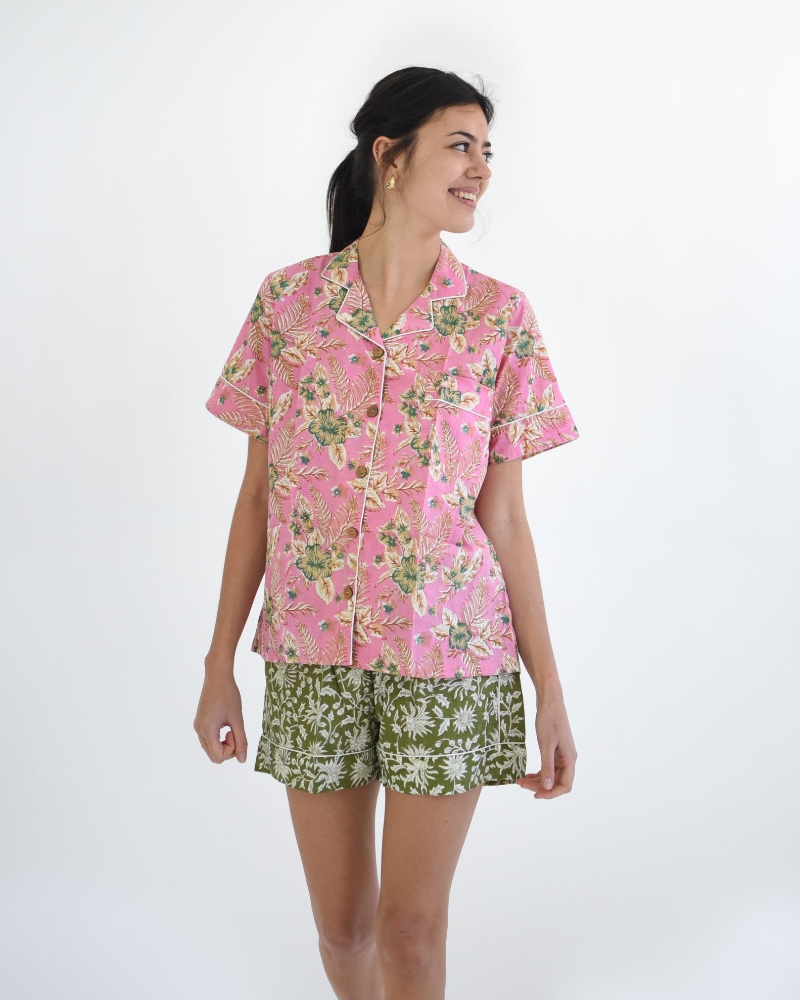Shorty Pyjamas - Summer Pink - Gawjus New Zealand