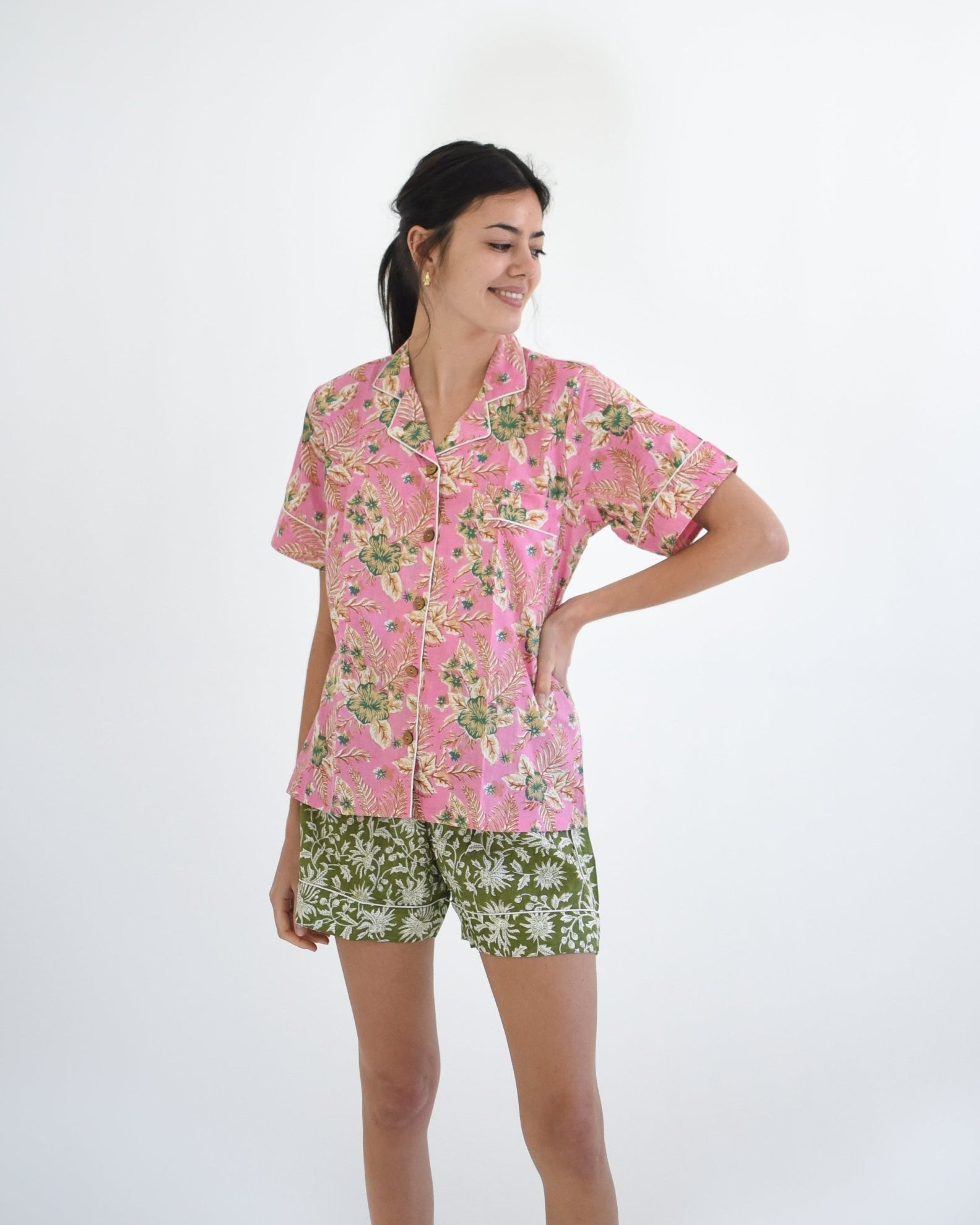 Shorty Pyjamas - Summer Pink - Gawjus New Zealand