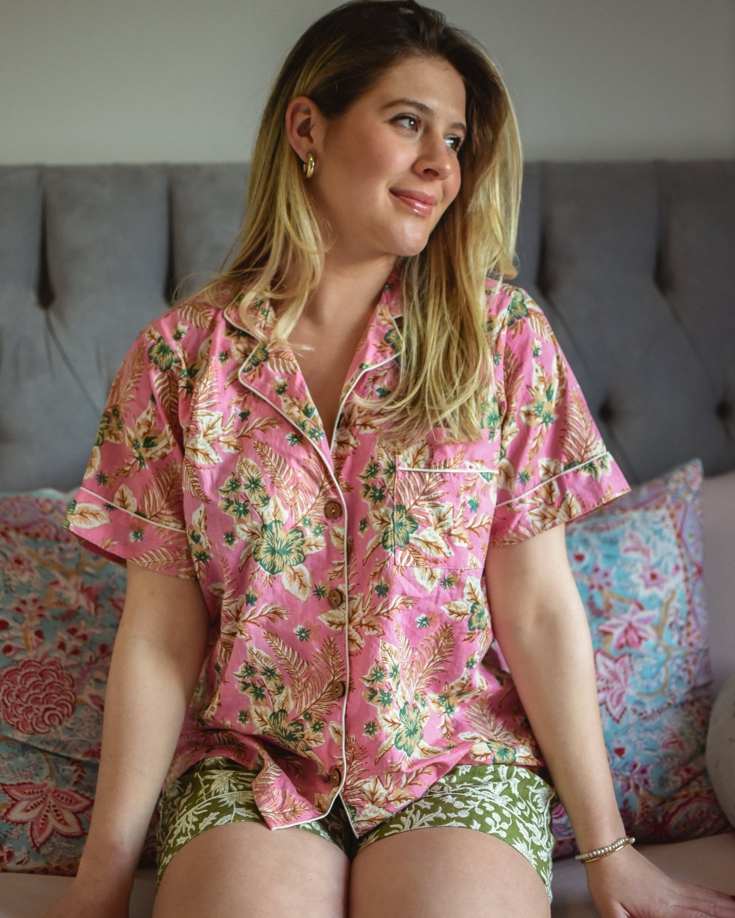 Shorty Pyjamas - Summer Pink - Gawjus New Zealand