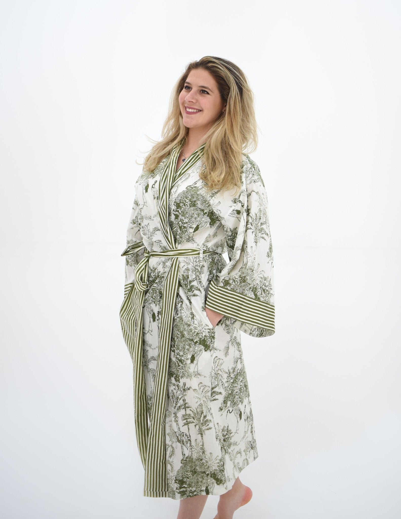 Eden Green Long Robe - Gawjus New Zealand