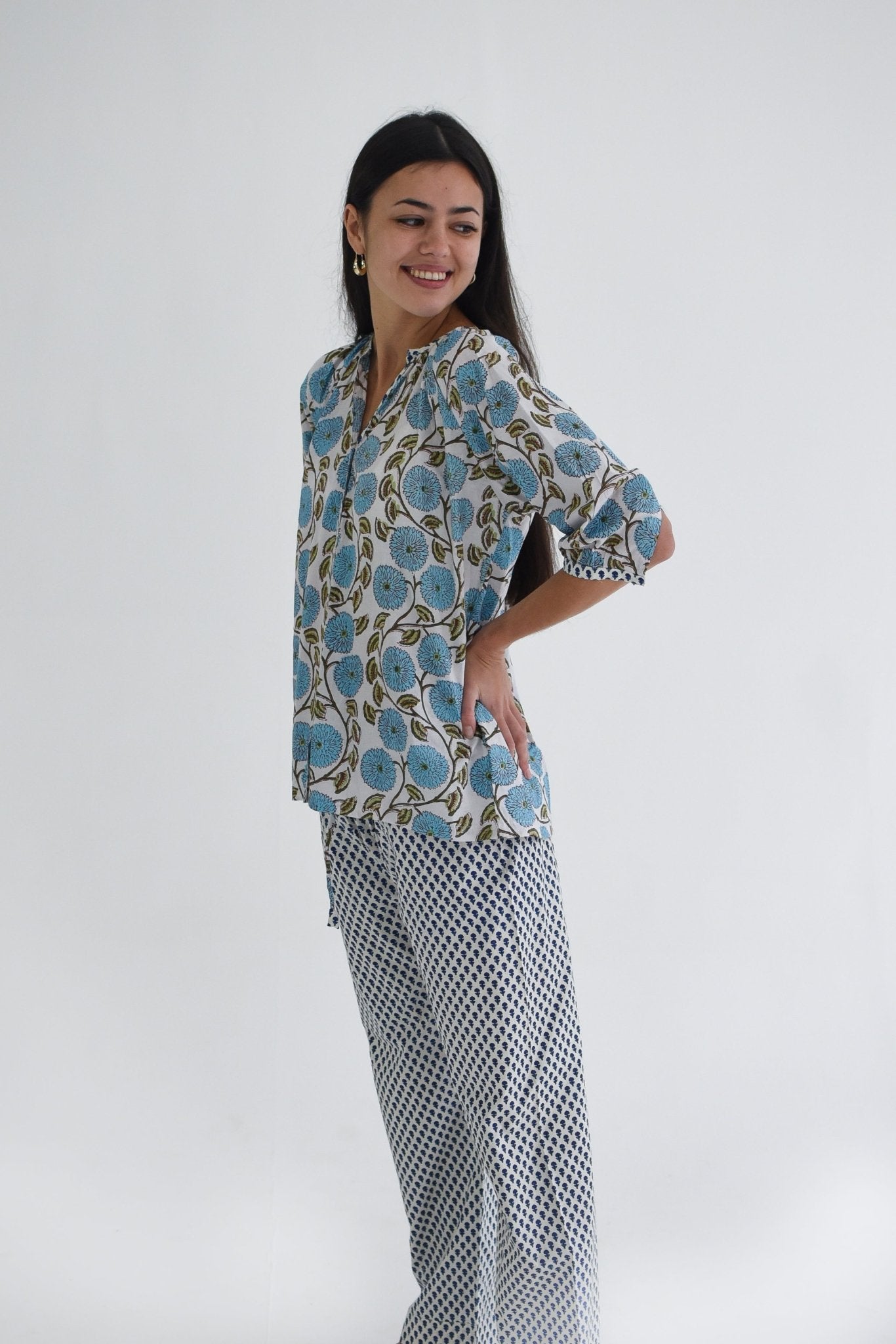 French Pyjamas - Blue Rose - Gawjus New Zealand