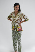 French Pyjamas - Green Floral - Gawjus New Zealand