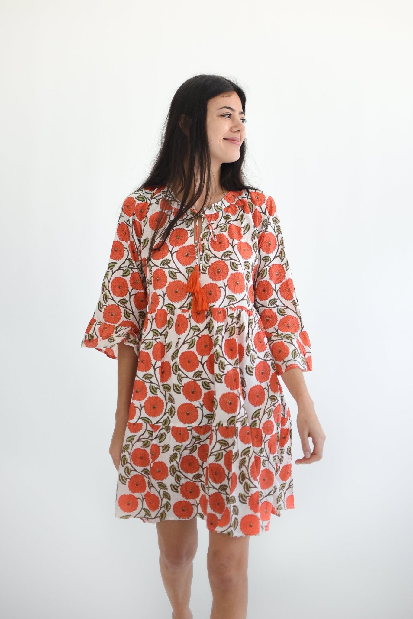 Karen Dress - Orange Fun - Gawjus New Zealand