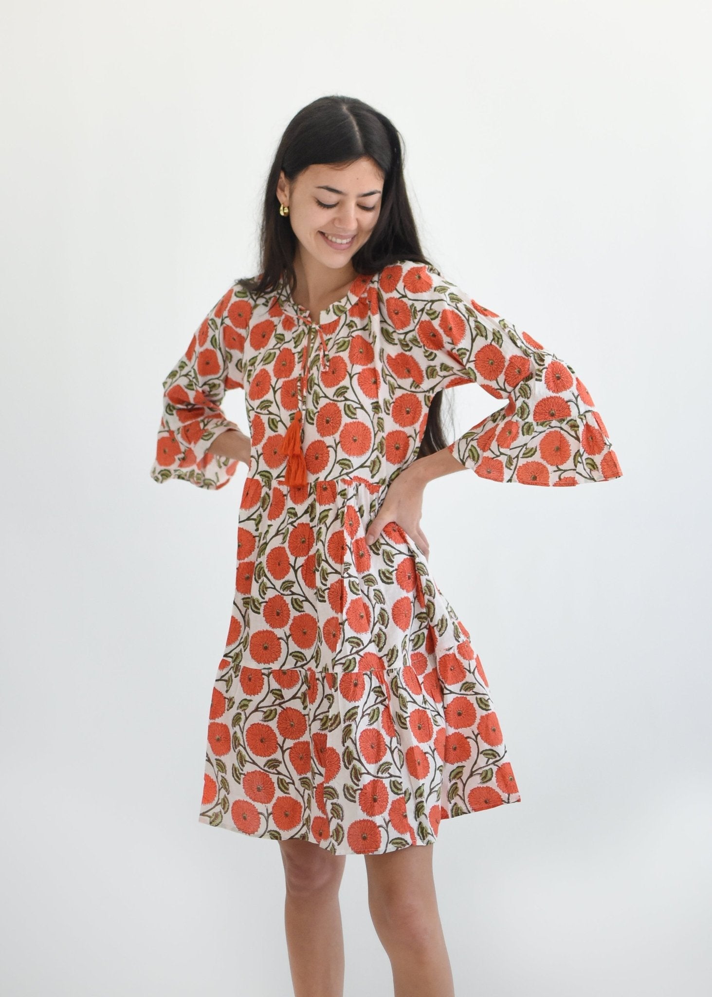 Karen Dress - Orange Fun - Gawjus New Zealand