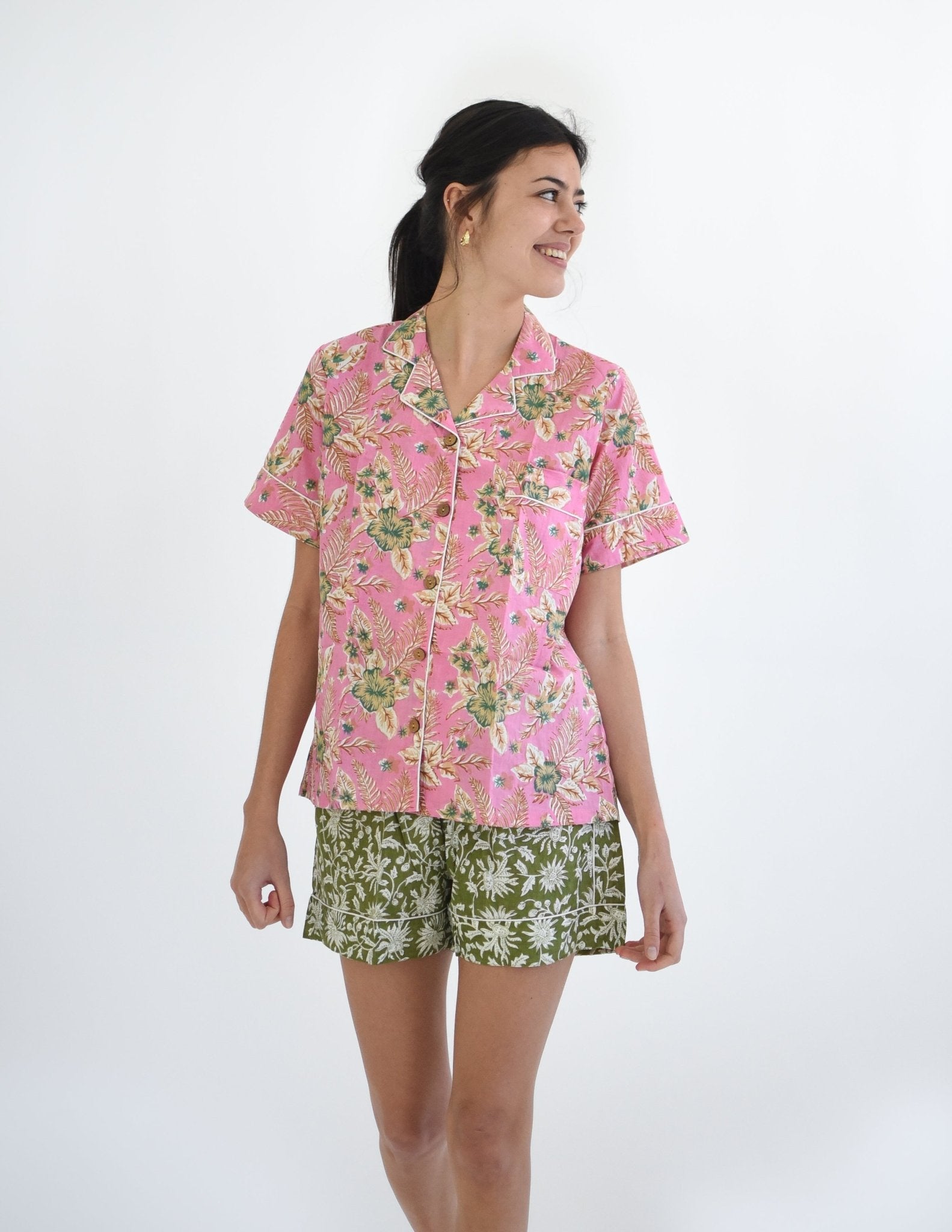 Shorty Pyjamas - Summer Pink - Gawjus New Zealand